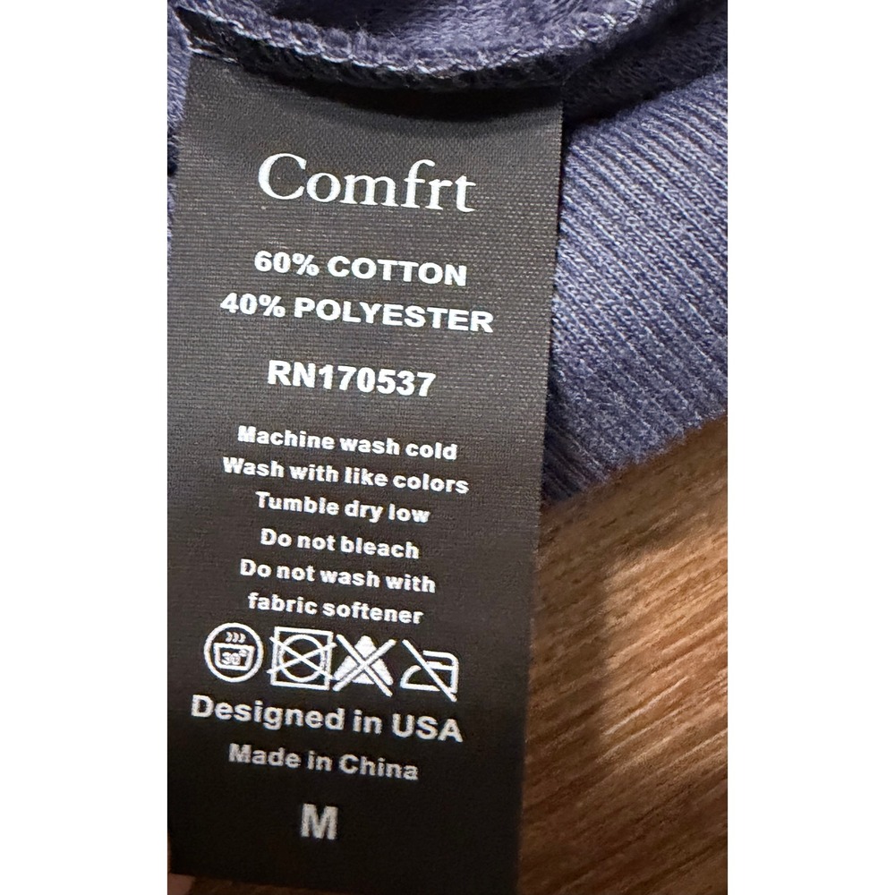 Comfrt Waffle Knit Lounge Set Shirt & Wide Leg Pants Blue Grey Mismatched Size - Picture 7 of 16